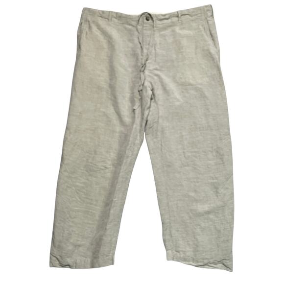 Forme 3'3204322896 Pants Womens Large Linen Blend Lagenlook Luxury Classic